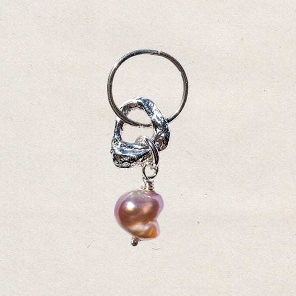 Molten Baroque Pearl Earring #7