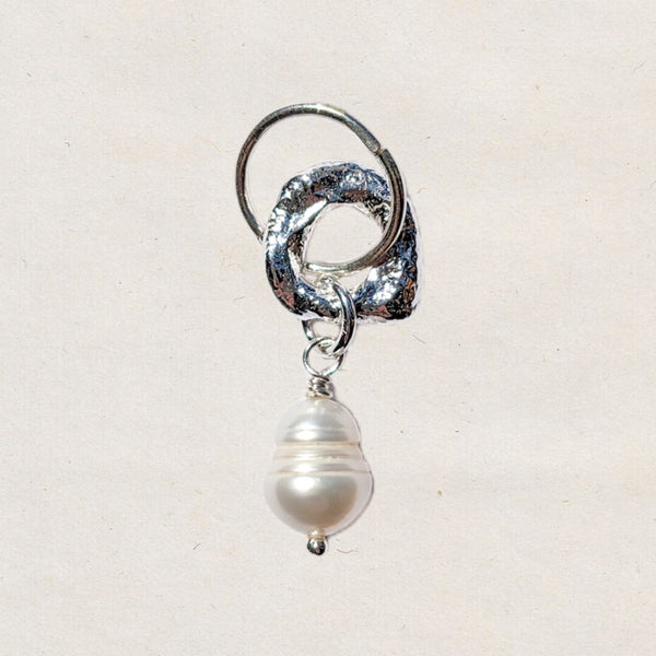 Molten Baroque Pearl Earring #6