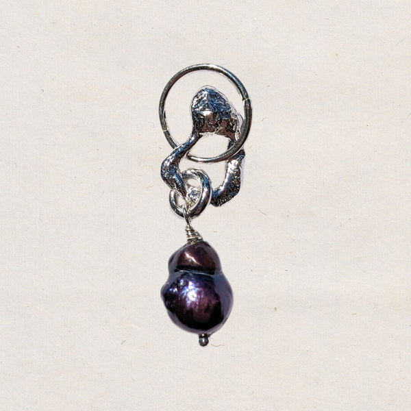 Molten Baroque Pearl Earring #5