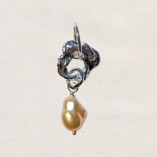 Molten Baroque Pearl Earring #3