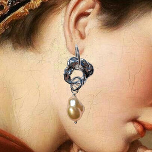 Molten Baroque Pearl Earring #3