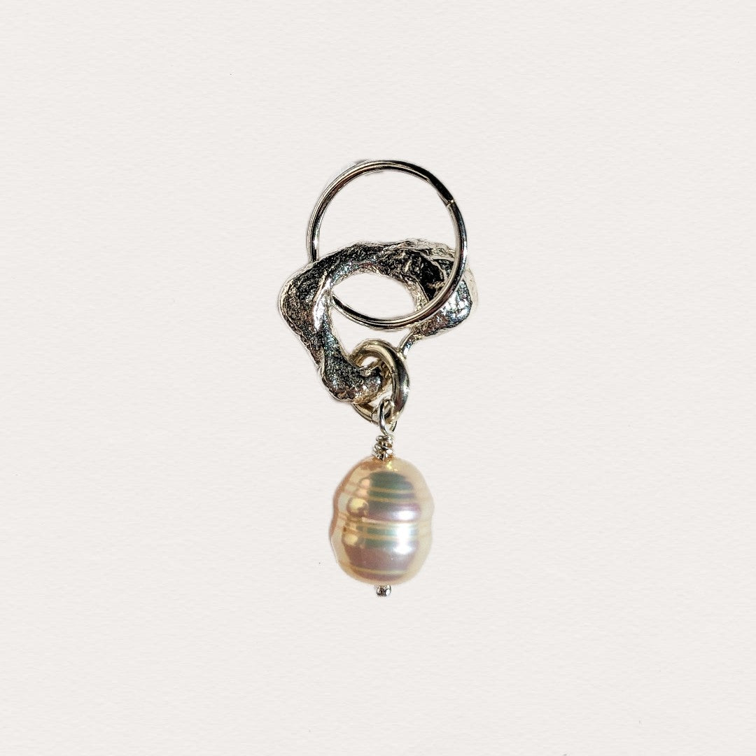 Molten Baroque Pearl Earring #3