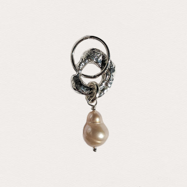 Molten Baroque Pearl Earring #2