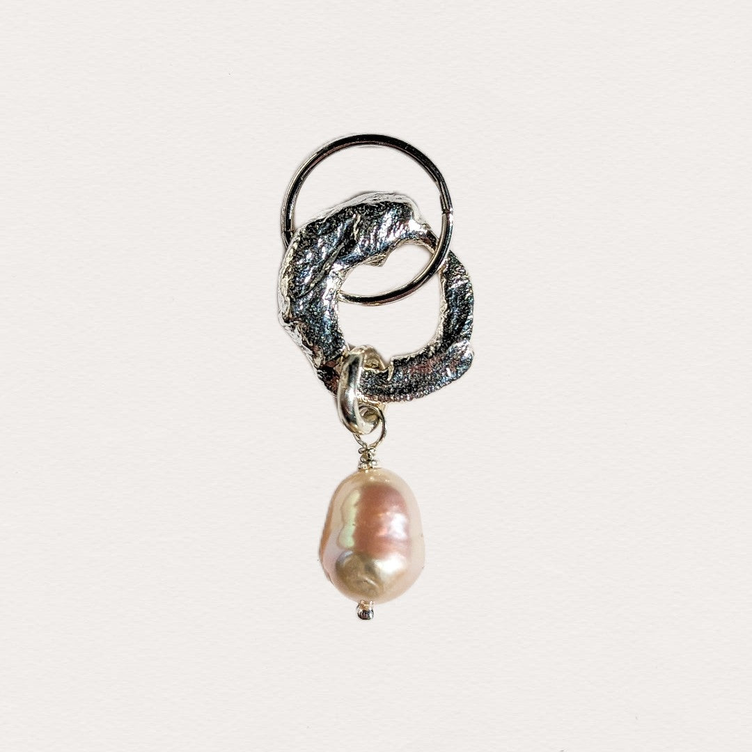 Molten Baroque Pearl Earring #6