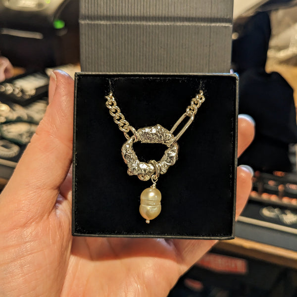 Molten Baroque Pearl Necklace