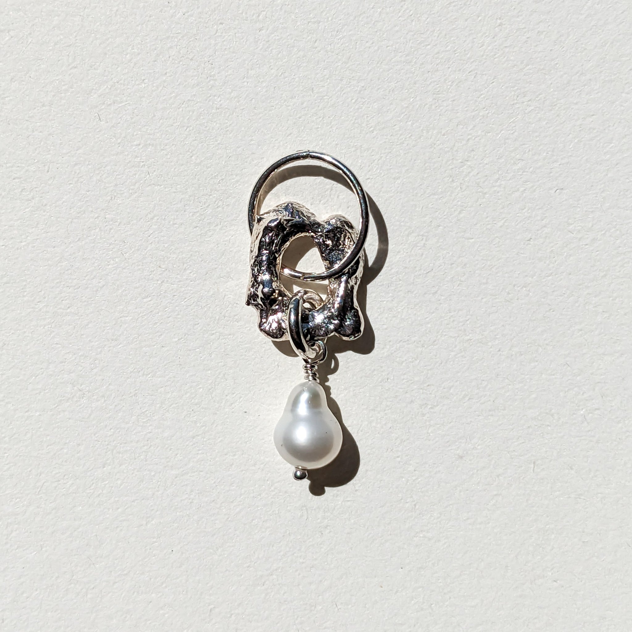 Molten Baroque Pearl Earring #10