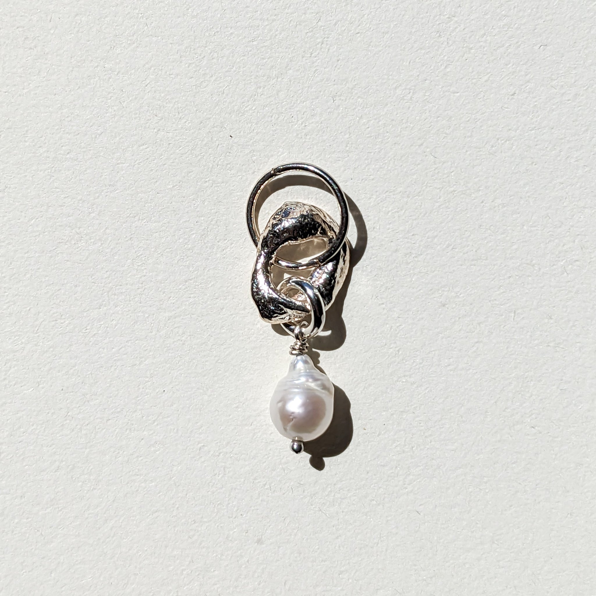 Molten Baroque Pearl Earring #11