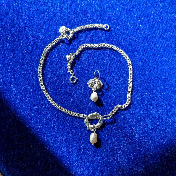 Molten Baroque Pearl Necklace