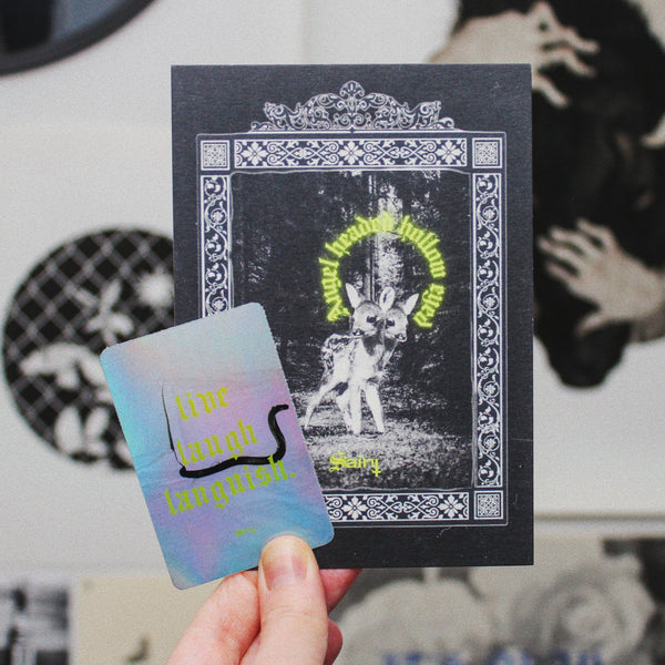Live Laugh Languish Holographic Sticker