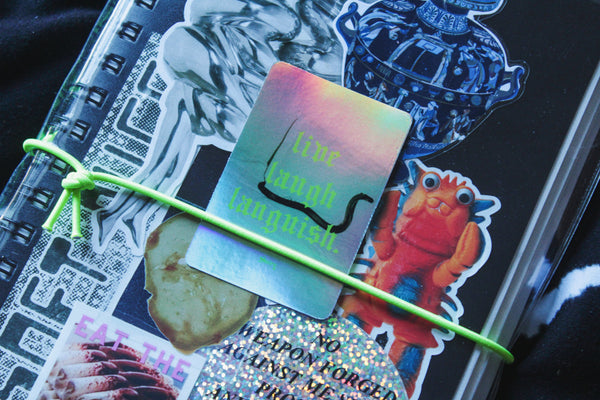 Live Laugh Languish Holographic Sticker