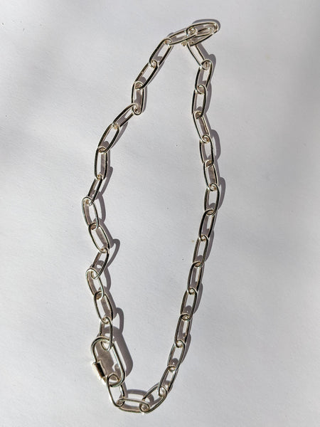 Chain// Paperclip // Necklace W/ Locking Carabiner
