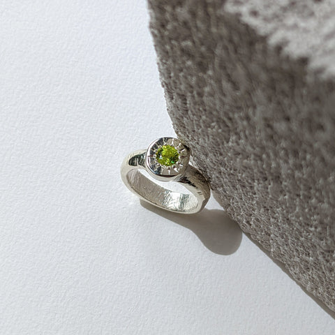 Textured Solitaire Band // Kryptonite